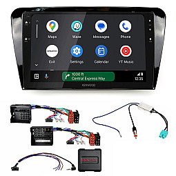 Skoda Octavia 2013> Kenwood 9" Wireless CarPlay / Android Auto, Mirroring Screen, Bluetooth Stereo Pack Skoda Octavia 2013> Kenwood 9" Wireless CarPlay / Android Auto, Mirroring Screen, Bluetooth Stereo Pack