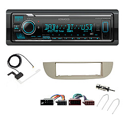Fiat 500 Type 312 2007-2015 Kenwood Digital Media Receiver DAB+ Digital Radio Bluetooth Car Stereo Upgrade Kit
