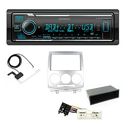 Mazda 5 2005-2010 Silver Kenwood Digital Media Receiver DAB+ Digital Radio Bluetooth Car Stereo Upgrade Kit