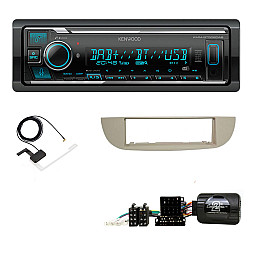 Fiat 500 2007-2015 Kenwood Digital Media Receiver DAB+ Digital Radio Bluetooth Car Stereo Upgrade Kit Fiat 500 2007-2015 Kenwood Digital Media Receiver DAB+ Digital Radio Bluetooth Car Stereo Upgrade Kit