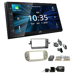 Fiat 500 2007 - 2015 JVC KW-M560BT 6.8" Bluetooth Digital Media Car Play / Android Auto Stereo Upgrade Kit Fiat 500 2007 - 2015 JVC KW-M560BT 6.8" Bluetooth Digital Media Car Play / Android Auto Stereo Upgrade Kit