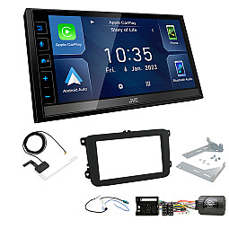 Volkswagen EOS, Fusca, Golf, Jetta JVC 6.8" Screen USB Bluetooth Wireless CarPlay / Android Auto Stereo Upgrade Pack