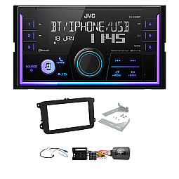 Volkswagen JVC Double Din Mechless USB, Bluetooth, AUX, iPod/iPhone Car Stereo Upgrade Pack
