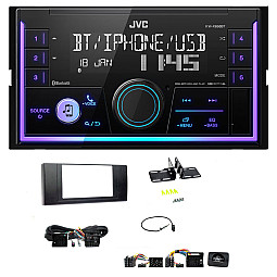 BMW X5 E53 2000 - 2006 JVC Double Din Mechless USB, Bluetooth, AUX, iPod/iPhone Car Stereo Upgrade Pack