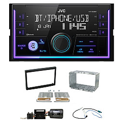 Citroen C2, C3 2005-2009 JVC Double Din Mechless USB, Bluetooth, AUX, iPod/iPhone Car Stereo Upgrade Pack