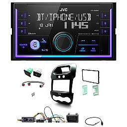 Ford Ranger 2012 - 2016  JVC Double Din Mechless USB, Bluetooth, AUX, iPod/iPhone Car Stereo Upgrade Pack