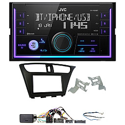 Honda Civic 2012-2015 JVC Double Din Mechless USB, Bluetooth, AUX, iPod/iPhone Car Stereo Upgrade Pack