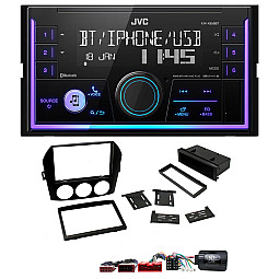 Mazda Miata, MX-5 (2006-2008) JVC Double Din Mechless USB, Bluetooth, AUX, iPod/iPhone Car Stereo Upgrade Pack