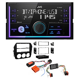 Mazda MX-5 (BOSE Audio) 2009-2015 JVC Mechless USB, Bluetooth, AUX, iPod/iPhone Car Stereo Upgrade Pack Mazda MX-5 (BOSE Audio) 2009-2015 JVC Mechless USB, Bluetooth, AUX, iPod/iPhone Car Stereo Upgrade Pack