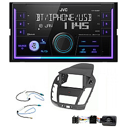 Ford Transit Connect 2019> JVC Double Din Mechless USB, Bluetooth, AUX, iPod/iPhone Car Stereo Upgrade Pack