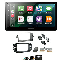 Fiat 500 (2007-2015) Pioneer 6.8" Wired CarPlay / Android Auto Bluetooth Stereo Upgrade Pack