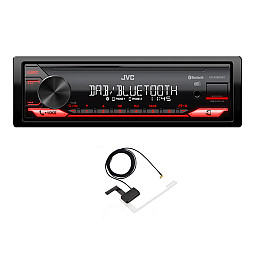JVC KD-X282DBT Single Din Digital Media Receiver Bluetooth, USB, Aux DAB+ Digital Radio With Aerial JVC KD-X282DBT Single Din Digital Media Receiver Bluetooth, USB, Aux DAB+ Digital Radio With Aerial