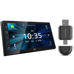 JVC KW-M560BT 6.8" Double Din Stereo Apple CarPlay Android Auto, Bluetooth USB + Wireless Adaptor JVC KW-M560BT 6.8" Double Din Stereo Apple CarPlay Android Auto, Bluetooth USB + Wireless Adaptor