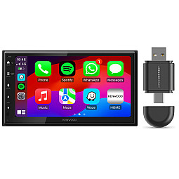 Kenwood DMX5023DABS 6.8" Wired Android Auto / CarPlay Bluetooth Double Din DAB+ Stereo + Wireless Adaptor Kenwood DMX5023DABS 6.8" Wired Android Auto / CarPlay Bluetooth Double Din DAB+ Stereo + Wireless Adaptor