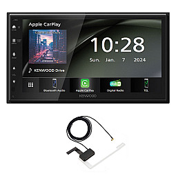 Kenwood DMX6523DABS 6.8" WSVGA Wireless CarPlay / Android Auto, Mirroring, DAB+ Bluetooth Stereo With Aerial Kenwood DMX6523DABS 6.8" WSVGA Wireless CarPlay / Android Auto, Mirroring, DAB+ Bluetooth Stereo With Aerial
