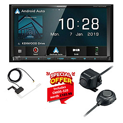 Kenwood DNX7190DABS 7" CarPlay / Android Auto USB, Sat Nav, Bluetooth, GPS, DAB+ Car Stereo With Aerial