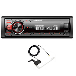 Pioneer MVH-130DAB Mechless MP3 Car Radio with DAB USB Aux In With Aerial Pioneer MVH-130DAB Mechless MP3 Car Radio with DAB USB Aux In With Aerial
