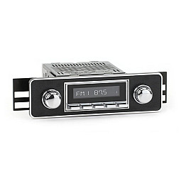 RetroSound RSM1B-ESC Motor 1 BT Euro Style Chrome Bluetooth, AM/FM, Aux, Car Stereo