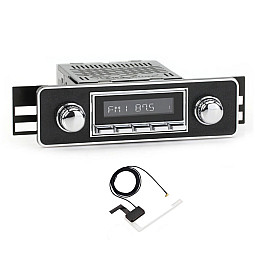 RetroSound RSM1D-ESC Motor 1DAB Euro Style Chrome DAB+, Bluetooth, Aux, AM/FM, Car Stereo With Aerial