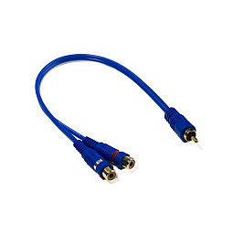 Stinger SSIBY2F 6 Inch Coaxial Y Interconnect With 2 Female to 1 Male RCA Cable Stinger SSIBY2F 6 Inch Coaxial Y Interconnect With 2 Female to 1 Male RCA Cable