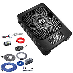 InCarTec RECOIL SL1789 8" 550W Slim Amplified Under-Seat Subwoofer with Installation Wiring Kit InCarTec RECOIL SL1789 8" 550W Slim Amplified Under-Seat Subwoofer with Installation Wiring Kit