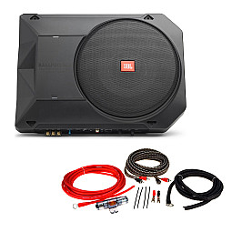 JBL Basspro SL2 8" (200mm) Compact Amplified Car Audio Woofer Under Seat Sub With Complete Wiring Kit JBL Basspro SL2 8" (200mm) Compact Amplified Car Audio Woofer Under Seat Sub With Complete Wiring Kit