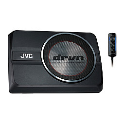 JVC CW-DRA8 DRVN 8" (20cm) Trunk or Underseat Compact Powered Subwoofer Class D Amplifier  JVC CW-DRA8 DRVN 8" (20cm) Trunk or Underseat Compact Powered Subwoofer Class D Amplifier