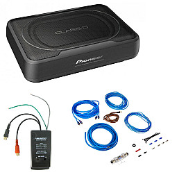 Pioneer Under Seat Space Saving Active Amplified Car Subwoofer Upgrade Kit