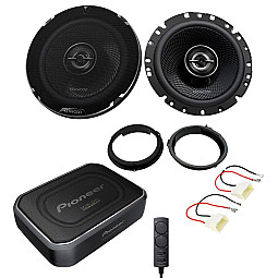 Ford Transit Custom 2012-2021 6.5" 2-Way Coaxial Car Front Door Speaker Under Seat Subwoofer Upgrade Pack