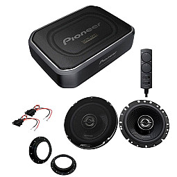 VW T5.1, T6 Kenwood 6.5" 2-Way Coaxial Speaker & Pioneer Under Seat Subwoofer Upgrade Pack