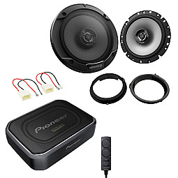 Ford Transit Custom 2010> Front Door Car Speaker with Under Seat Subwoofer Upgrade Kit