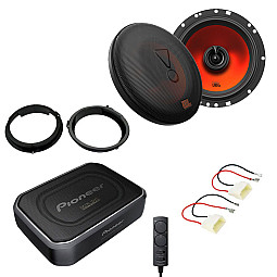 Ford Transit Custom 2012-2021 JBL 6.5" 2 Way Coaxial Car Front Door Speaker Under Seat Subwoofer Upgrade Pack
