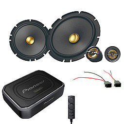 Fiat Ducato 2019> 6.5" 2-Way Component Car Speaker and Under Seat Subwoofer Upgrade Pack