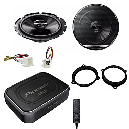Renault Master, Trafic Pioneer 17cm Front Door Speaker & Underseat Subwoofer Upgrade Pack