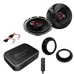 VW T5.1, T6 Pioneer 6.5" 3 Way Coaxial Speaker & Pioneer Under Seat Subwoofer Pack
