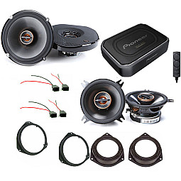 Vauxhall Corsa D 2 Door or 4 Door Front and Rear Speakers Amplified Subwoofer Upgrade Pack