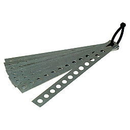 InCarTec 80-150 Pack of 10 Perforated Galvanised Metal Stips InCarTec 80-150 Pack of 10 Perforated Galvanised Metal Stips