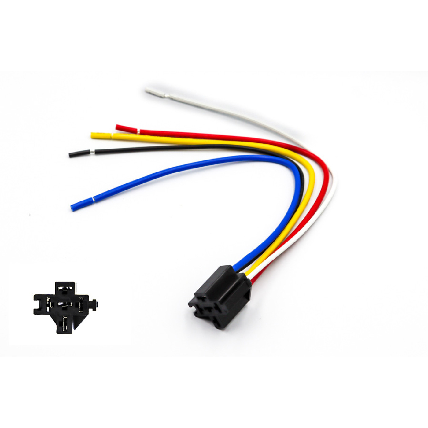 InCarTec 83230 5 Pin Relay Holder (12v 80amp) With Bare