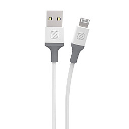 Scosche i34WG-SP StrikeLine USB-A to Lightning Charge & Sync Cable 4-ft White/Gray
