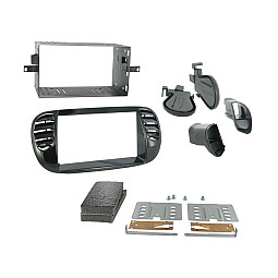 Connects2 CT23FT13 - Fiat 500 2007-2015 Black Double Din Fascia Fitting Kit