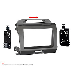 Connects2 CT23KI35 - Kia Sportage 2011-2015 Double Din Stereo Light Grey Fascia Fitting Panel Connects2 CT23KI35 - Kia Sportage 2011-2015 Double Din Stereo Light Grey Fascia Fitting Panel