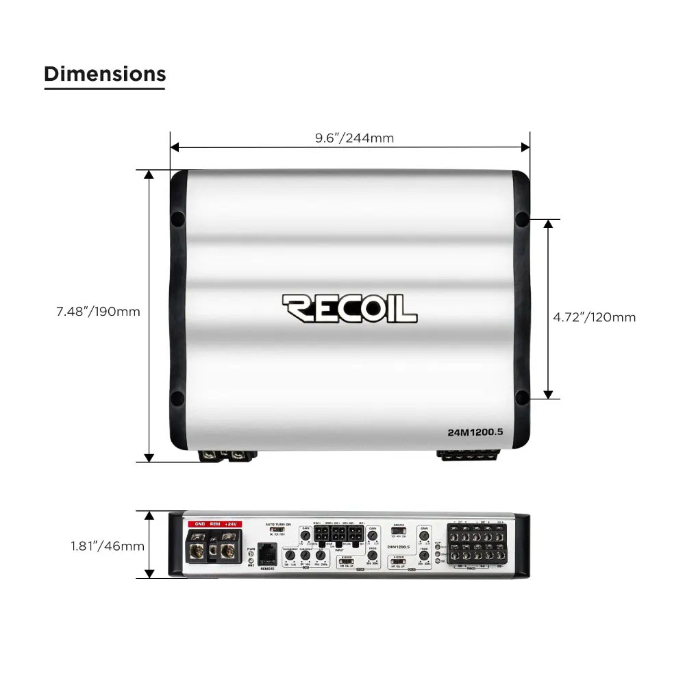 Recoil 24M1200.5 5 Channel Amplifier 24M1200.5