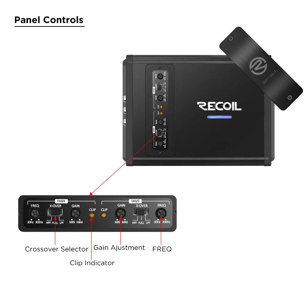 Recoil DII1100.4 4 Channel Amplifier DII1100.4