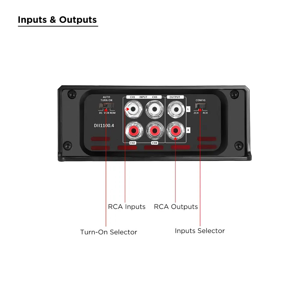 Recoil DII1100.4 4 Channel Amplifier DII1100.4