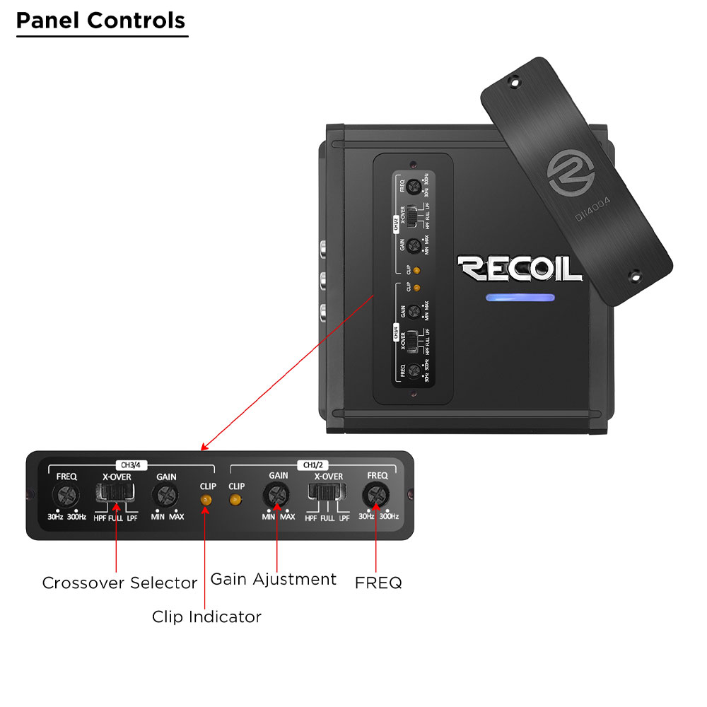 Recoil DII400.4 4 Channel Amp DII400.4