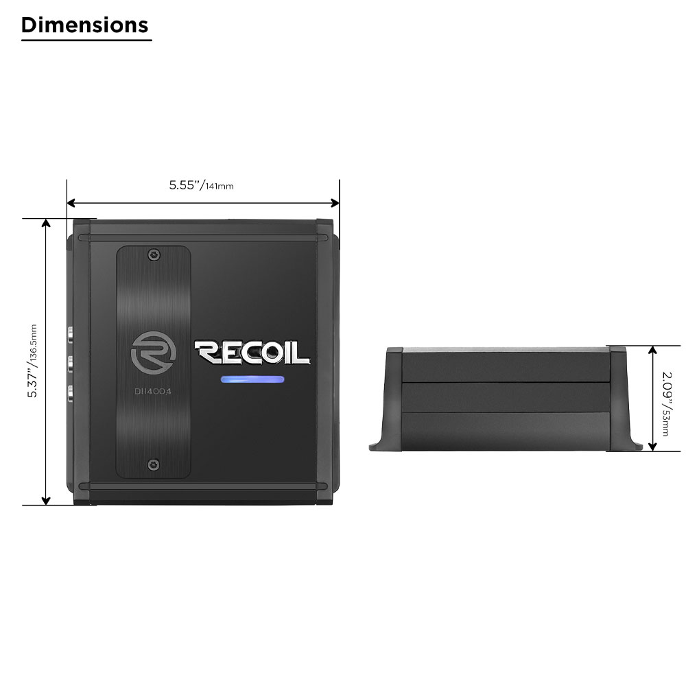 Recoil DII400.4 4 Channel Amp DII400.4