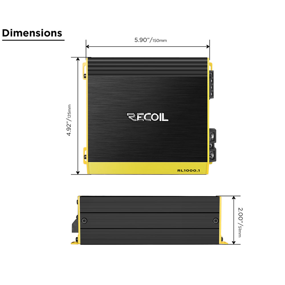 Recoil RL1000.1 Mono Amplifier RL1000.1