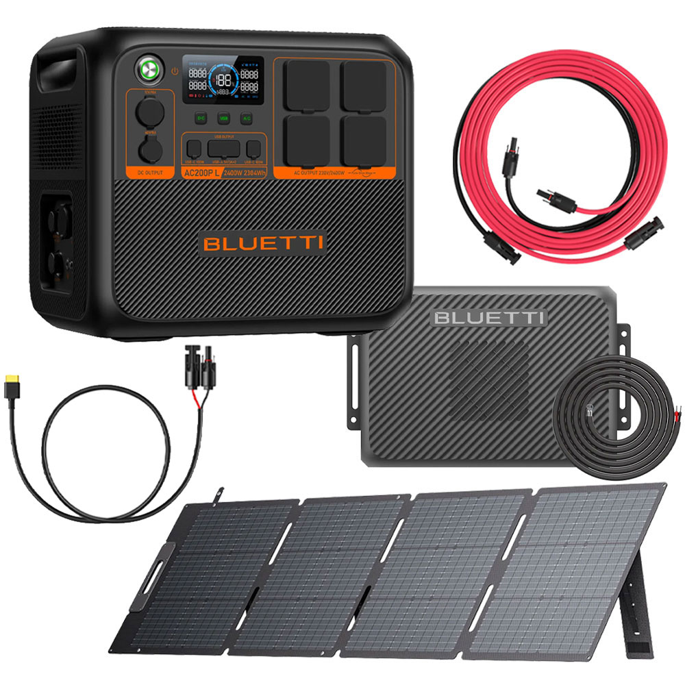 AC200PL + Charger2 + Wiring Kit + PV200D + A-PWC-AC-UN-LNO-0389 + A-MC4-NO-UN-L5M