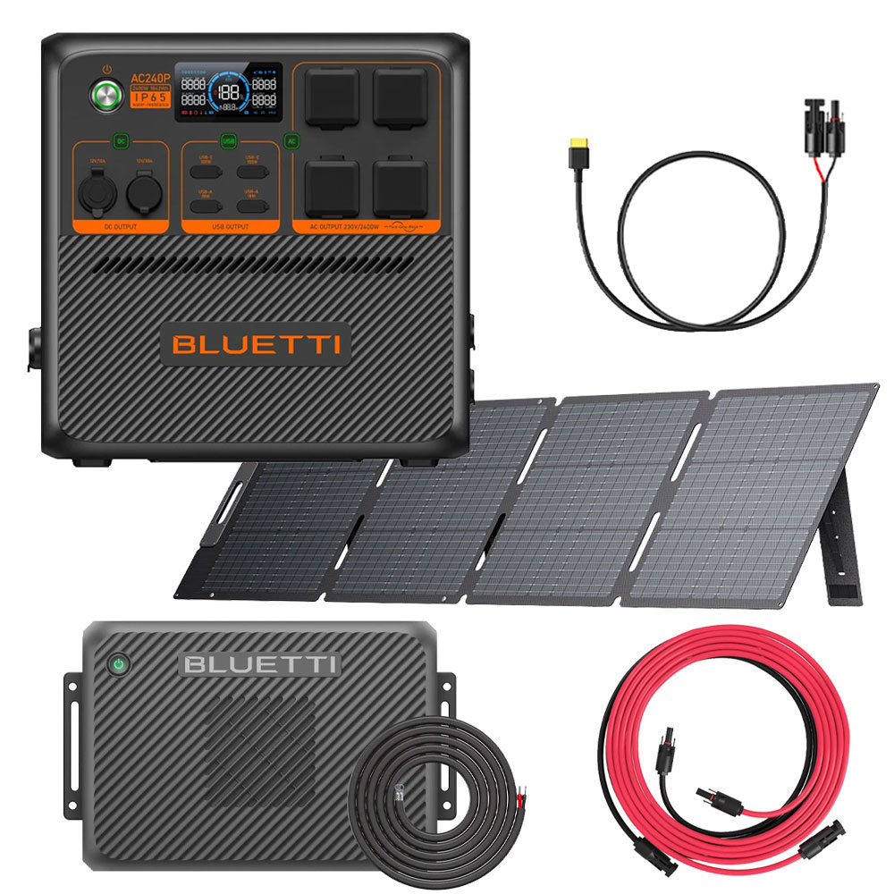 AC240P + Charger2 + Wiring Kit + PV200D + A-PWC-AC-UN-LNO-0389 + A-MC4-NO-UN-L5M