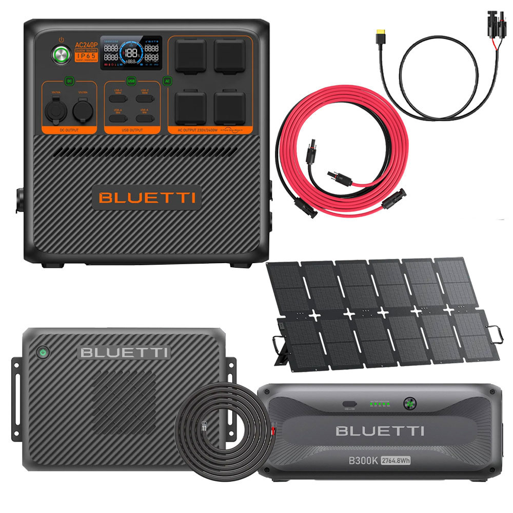 AC240P + B300K  + Charger2 + Wiring Kit + Sora 220 + A-PWC-AC-UN-LNO-0389 + A-MC4-NO-UN-L5M